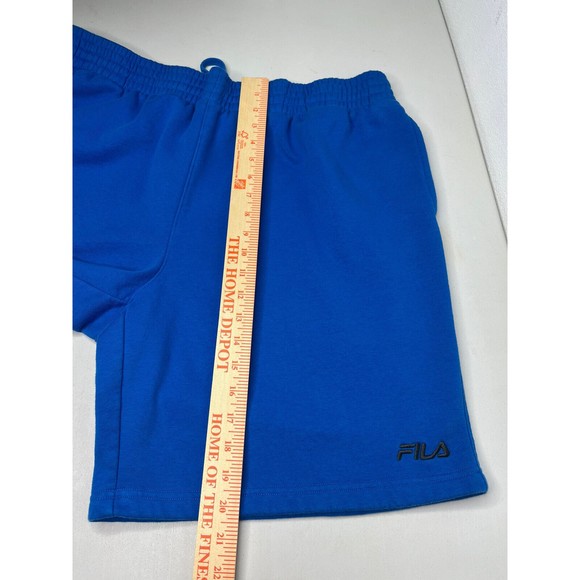 FILA Men's XXL 2XL Blue Drawstring Sweat Shorts Pockets Logo Comfort Sports EUC - Picture 14 of 16